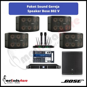 Paket Sound Gereja Speaker Bose 802 V | 4 Speaker dan 1 Subwoofer JBL